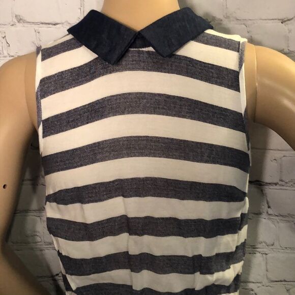 Monteau Nautical Style Striped Sleeveless Dress Small - Picture 7 of 10